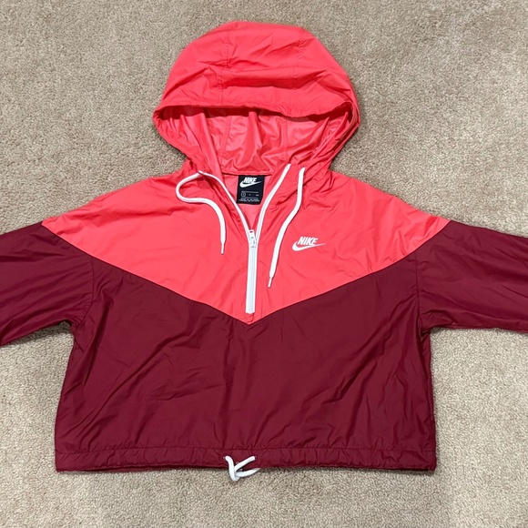 Women's Nike Small Half Zip Crop Hoodie - Picture 1 of 2